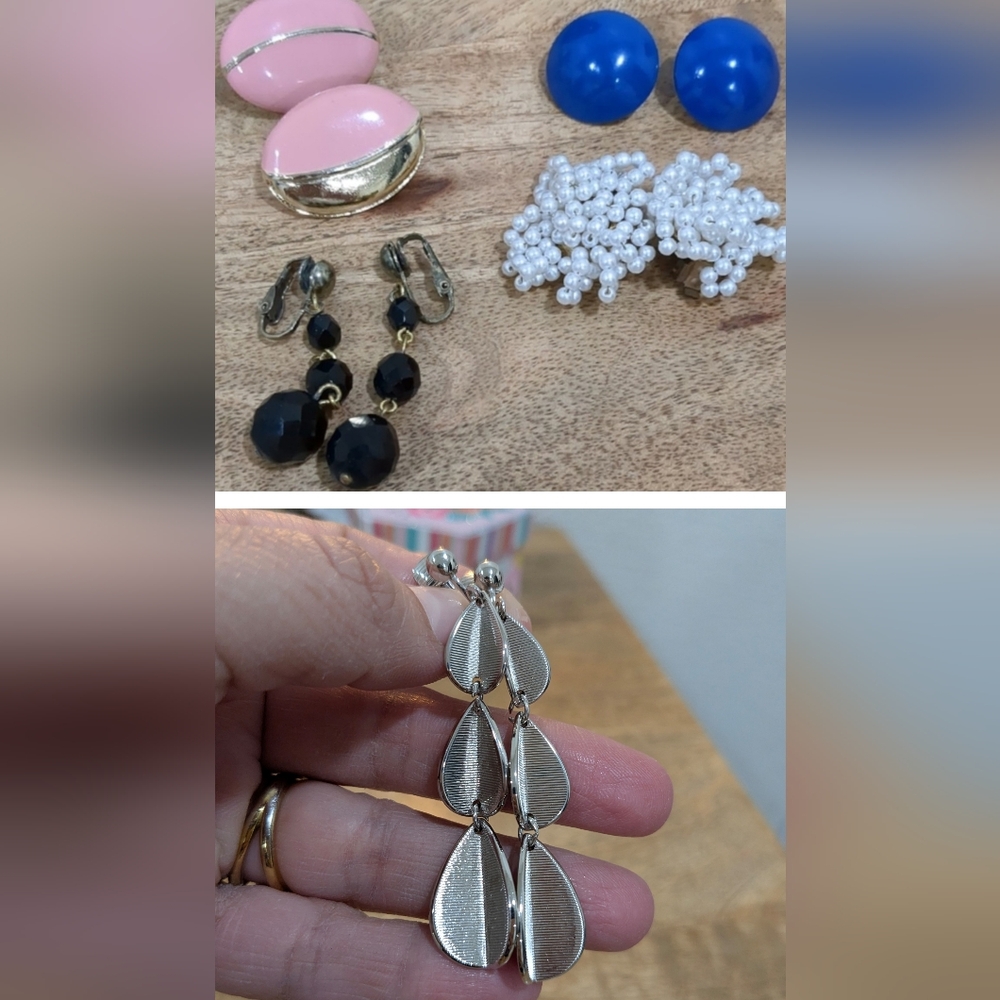 2 For $25 VINTAGE CLIP ON EARRINGS Set